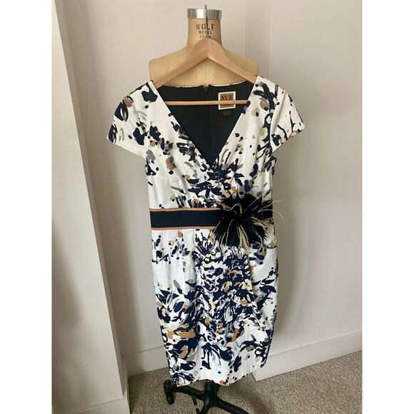 Nue by Shani V Neck Cotton Knee Length Dress size 6 - Picture 1 of 9